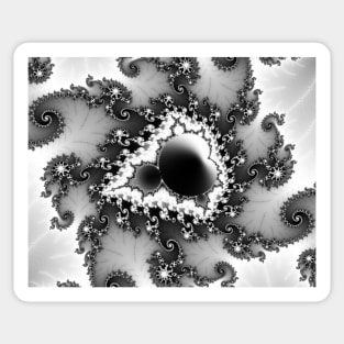 Monochrome Mandelbrot I Sticker